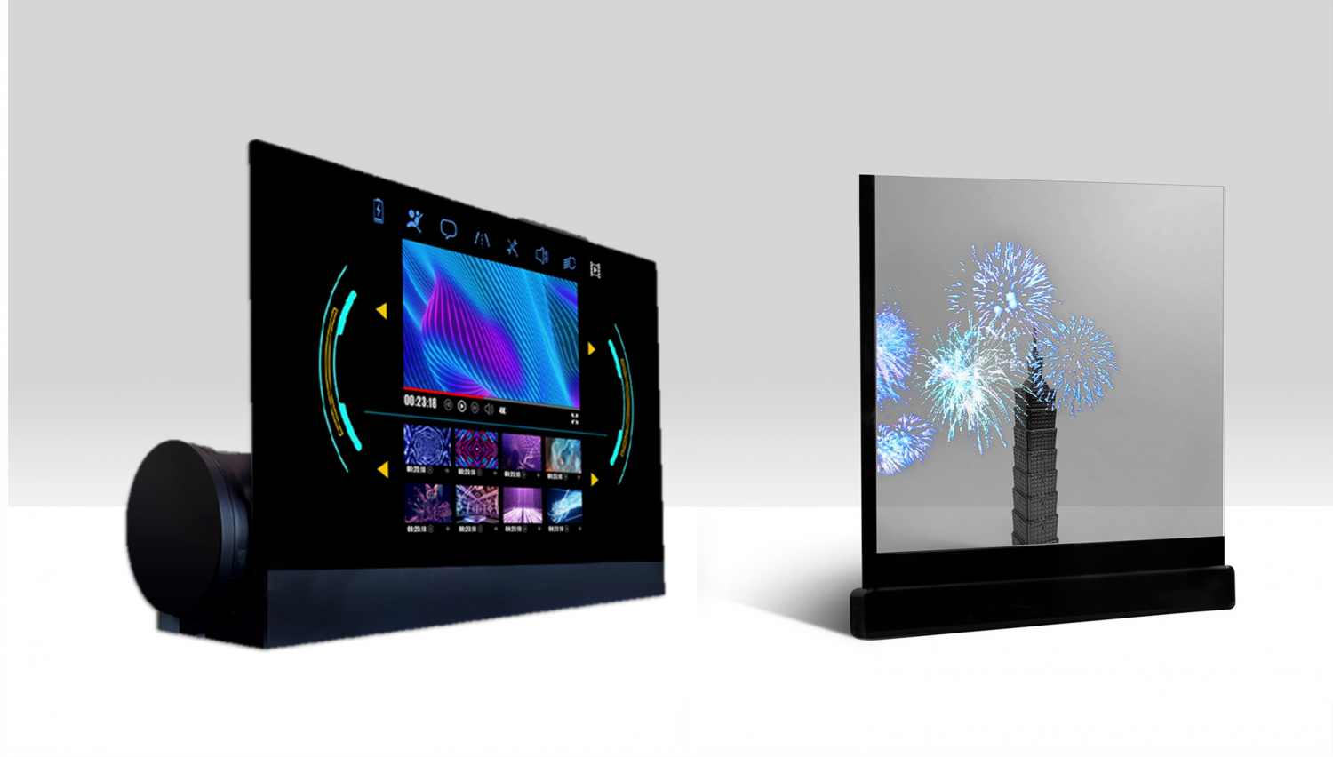 可捲式、折疊性、高透明